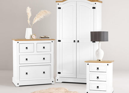 Corona Package White: Wardrobe, Chest & Locker