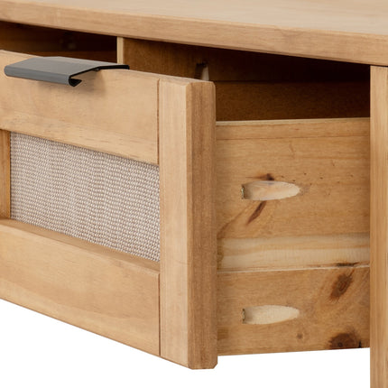 Corona - 2 Drawers Pine Rattan Coffee Table