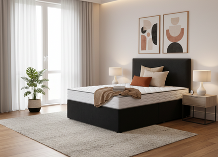 Crystal - Double Divan Bed With Mattress (4ft6)