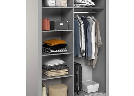 Cuba 1.2m 2DR Sliding Wardrobe Grey