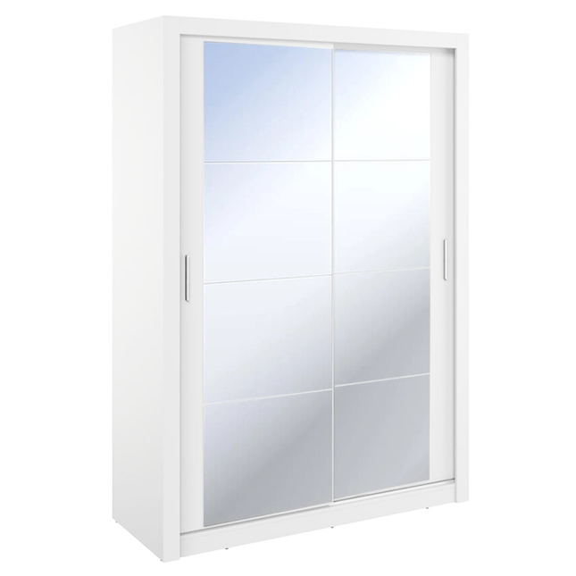 Cuba 1.2m 2DR Sliding Wardrobe White