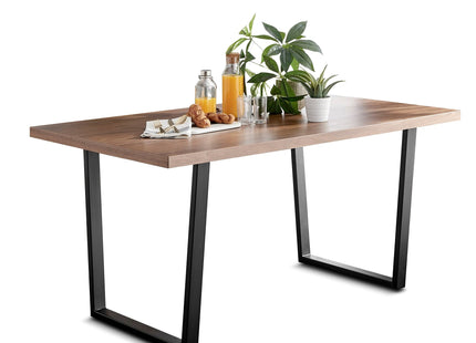 Kerry - 6 Seat Large Dark Oak Wood Effect Dining Table