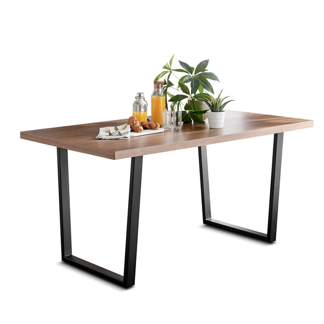 Kerry - 6 Seat Large Dark Oak Wood Effect Dining Table