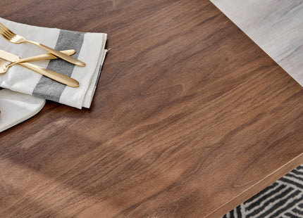 Kerry - Dark Oak Wood Effect Dining Table & 4 Elba Grey Dining Chairs