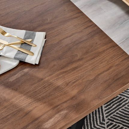Kerry - Large Dark Oak Wood Effect Dining Table & Elba Chairs