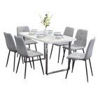 Dunloe - Large White High Gloss Dining Table &  Grey Helsinki Chairs
