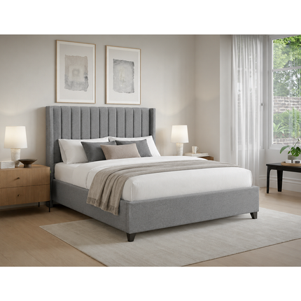Egon - Upholstered Ottoman Lift Up Storage Divan Base| 6ft Super King Size