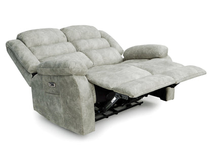 Electra - 3+2 Silver Electric Recliner Suite with  Drinks Tray
