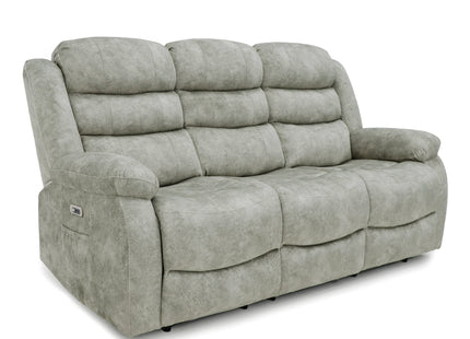 Electra - 3+2 Silver Electric Recliner Suite with  Drinks Tray