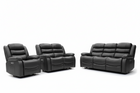 Electra - 3+2+1  Black Electric Recliner Suite with  Drinks Tray