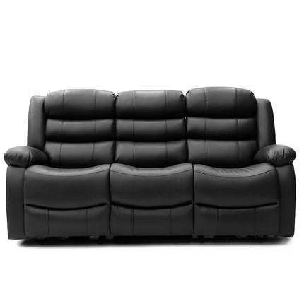 Electra - 3+2 Black Electric Recliner Suite with  Drinks Tray