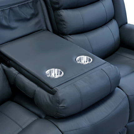 Electra - 3+2 Blue Electric Recliner Suite with Drinks Tray