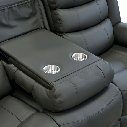 Electra - 3+2 Grey Electric Recliner Suite with  Drinks Tray