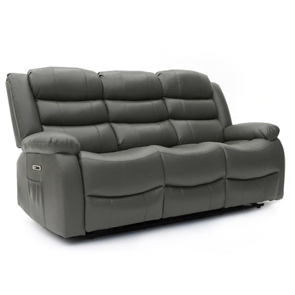 Electra - 3+2 Grey Electric Recliner Suite with  Drinks Tray