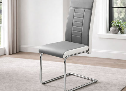 Atlanta - Grey Modern High Gloss Dining Table & Finbar Grey Chairs