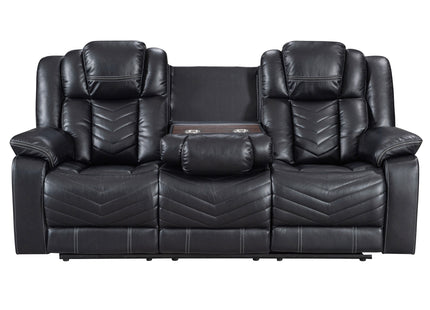 Godiva 3-2 Black Reclining Suite with Console