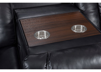 Godiva 3-2 Black Reclining Suite with Console