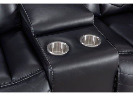 Godiva 3-2 Black Reclining Suite with Console