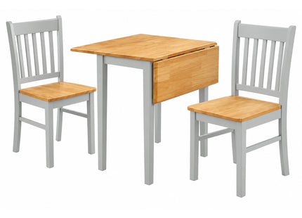 Compact Dropleaf Grey Dining Set