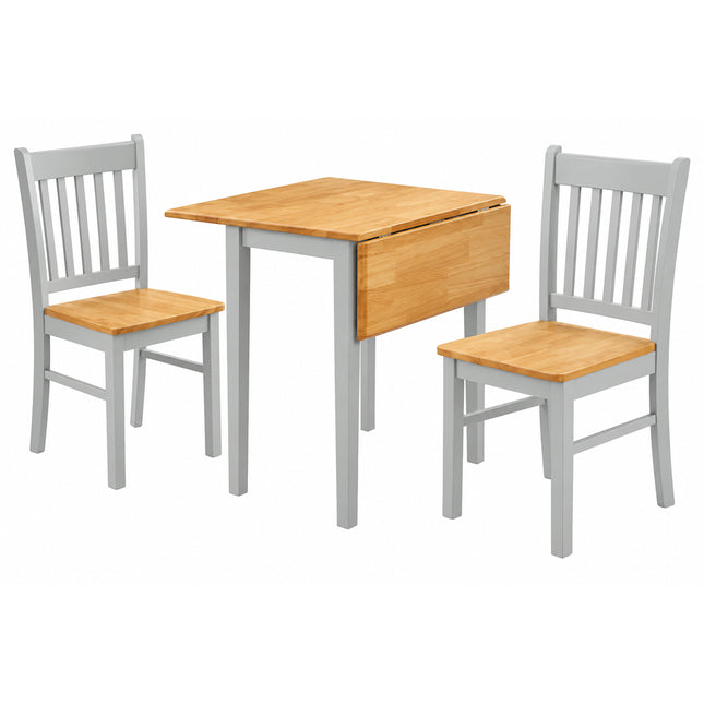 Compact Dropleaf Grey Dining Set