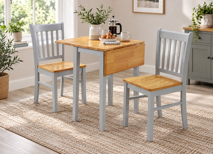 Compact Dropleaf Grey Dining Set