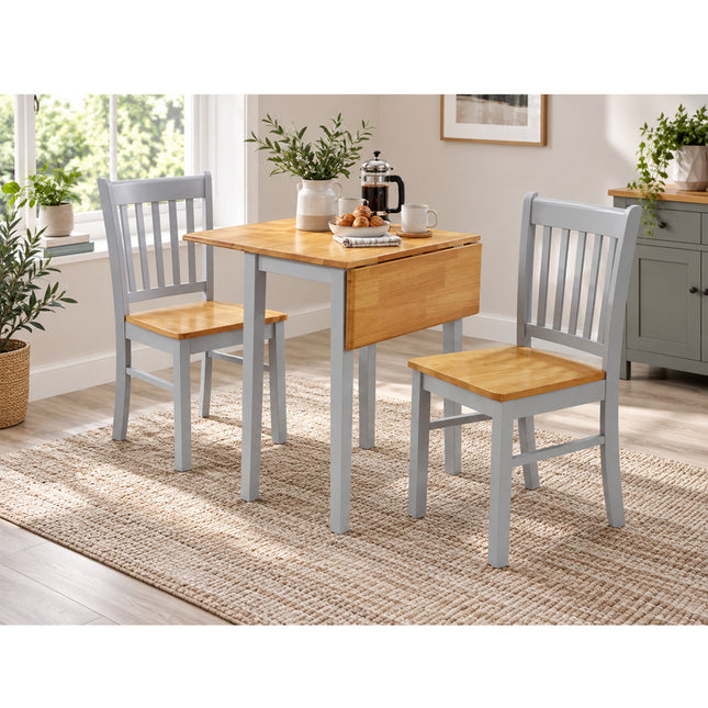 Compact Dropleaf Grey Dining Set