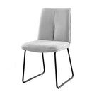 Halle - Light Grey Fabric Black Leg Dining Chair