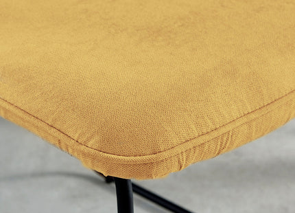Avery - Extending Dining Table & Halle Mustard Fabric Dining Chairs