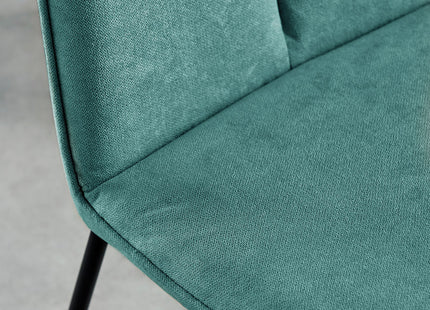Avery - Extending Dining Table & Halle Turquoise Fabric Dining Chairs