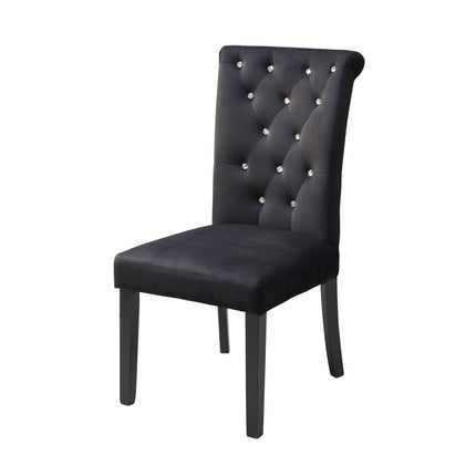 Hampshire Black Velvet Dining Chair