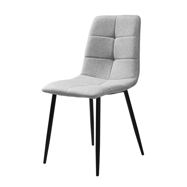 Helsinki - Grey Tweed Panel Back Dining Chair