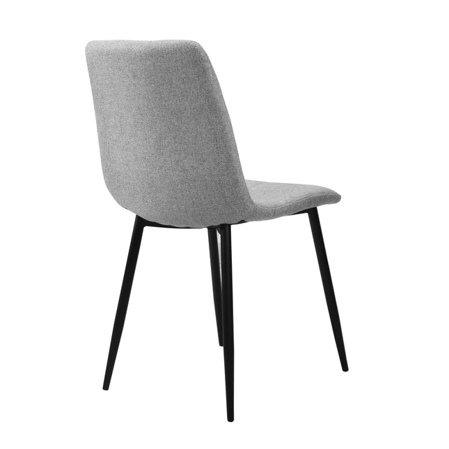 Helsinki - Grey Tweed Panel Back Dining Chair
