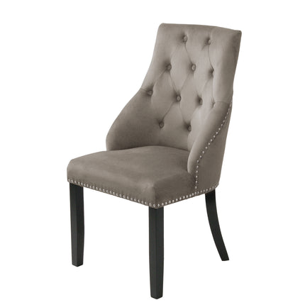 Hilton - Mink Velvet Upholstered Buttoned Dining Chair