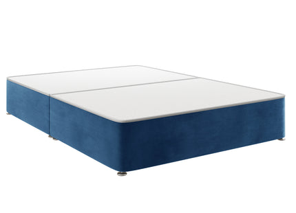 HL - Plush Blue Double Split Divan Base (4ft6)