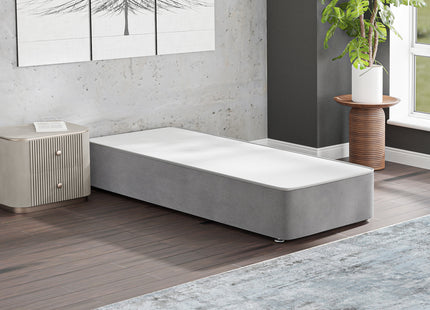 HL - Plush Silver Single Divan Base (3ft)
