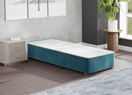 HL - Plush Teal Single Divan Base (3ft)