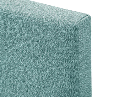 Close-up of Tweed Teal upholstery on the HomeLee Plain 3ft Single Headboard
