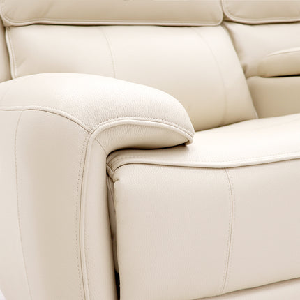 Intel - 3+2 Cream Electric Recliner with Heated Seats & Massage