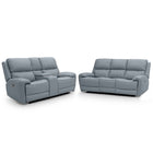 Intel - 3+2 Grey Electric Recliner with Drinks Tray and Built-In Bluetooth Speakers