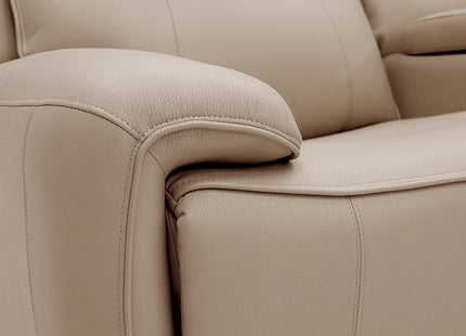 Intel - 3+2 Sand Electric Recliner with Drinks Tray