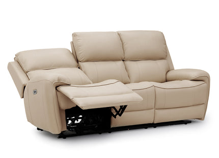 Intel - 3+2 Sand Electric Recliner with Drinks Tray