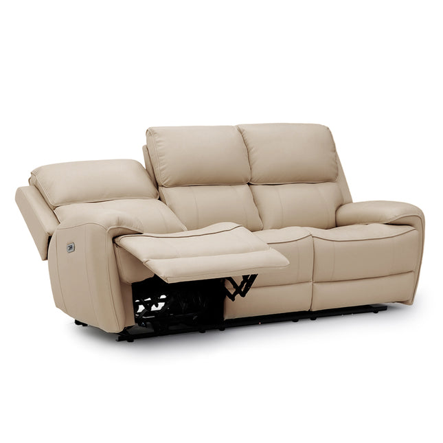 Intel - 3+2 Sand Electric Recliner with Drinks Tray