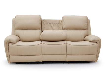 Intel - 3+2 Sand Electric Recliner with Drinks Tray