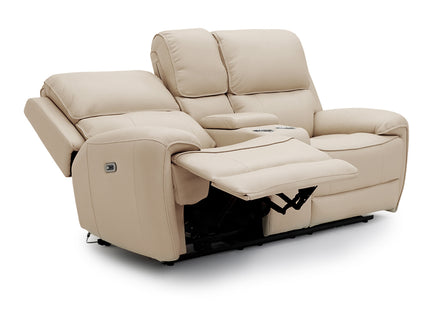 Intel - 3+2 Sand Electric Recliner with Drinks Tray
