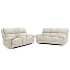 Intel - 3+2 Cream Electric Recliner with Drinks Tray