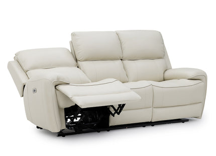 Intel - 3+2 Cream Electric Recliner with Drinks Tray