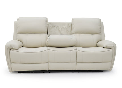 Intel - 3+2 Cream Electric Recliner with Drinks Tray