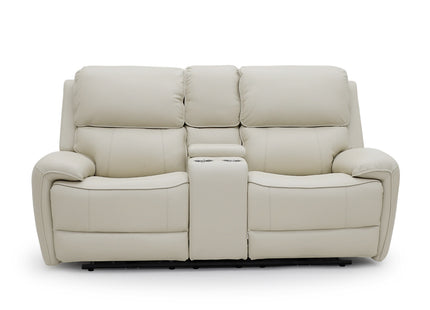 Intel - 3+2 Cream Electric Recliner with Drinks Tray