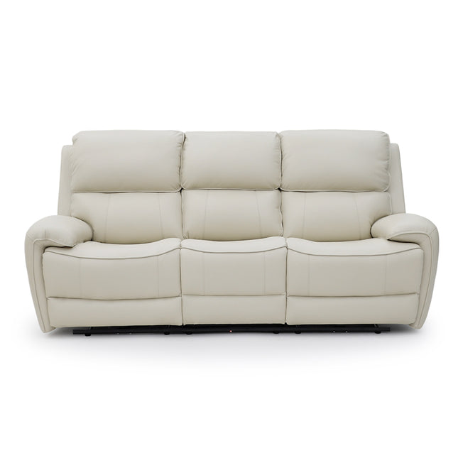 Intel - 3+2 Cream Electric Recliner with Drinks Tray
