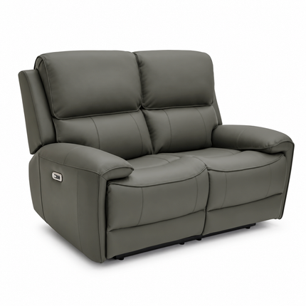 Intel - 3+2 Grey Electric Recliner with Drinks Tray
